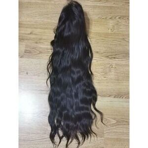 28" High Quality 13x6 Lace Front Natural Black Straight Human Hair wig
